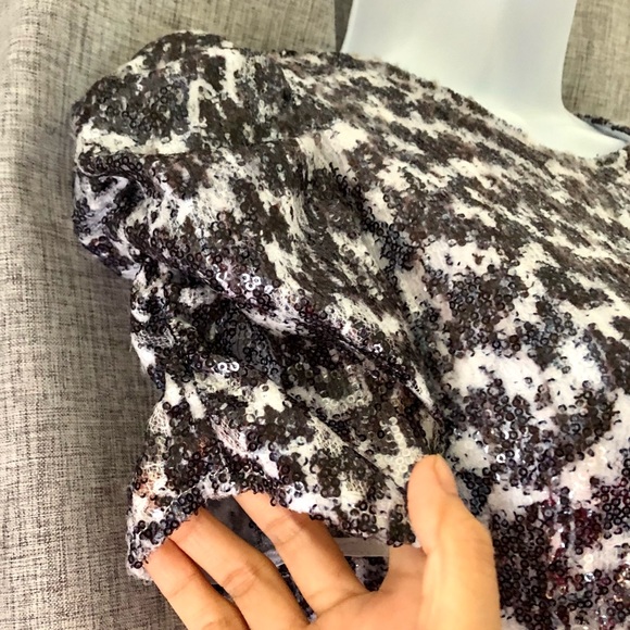 MICHAEL KORS⚡️ Gorgeous Sequin Ruched Sleeves Midi Dress_XS - Picture 6 of 13